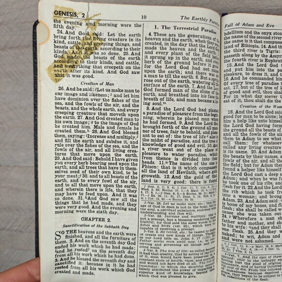 Vintage New Catholic Holy Bible Illustrated Black Leather Gold-Edged Indexed - Picture 9 of 16